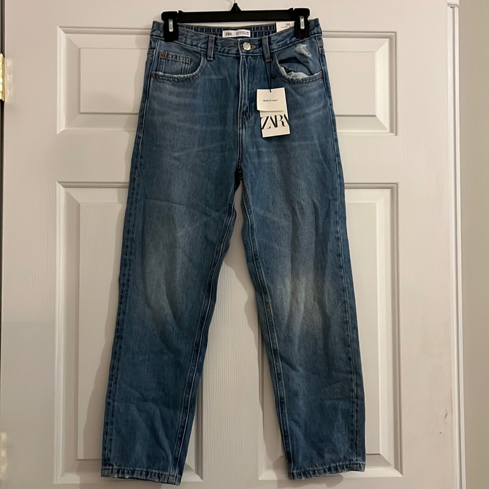 Kids Zara Mom Fit Jeans For Ages 13-14